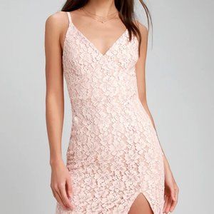 Blush Lace Sleeveless Bodycon Dress